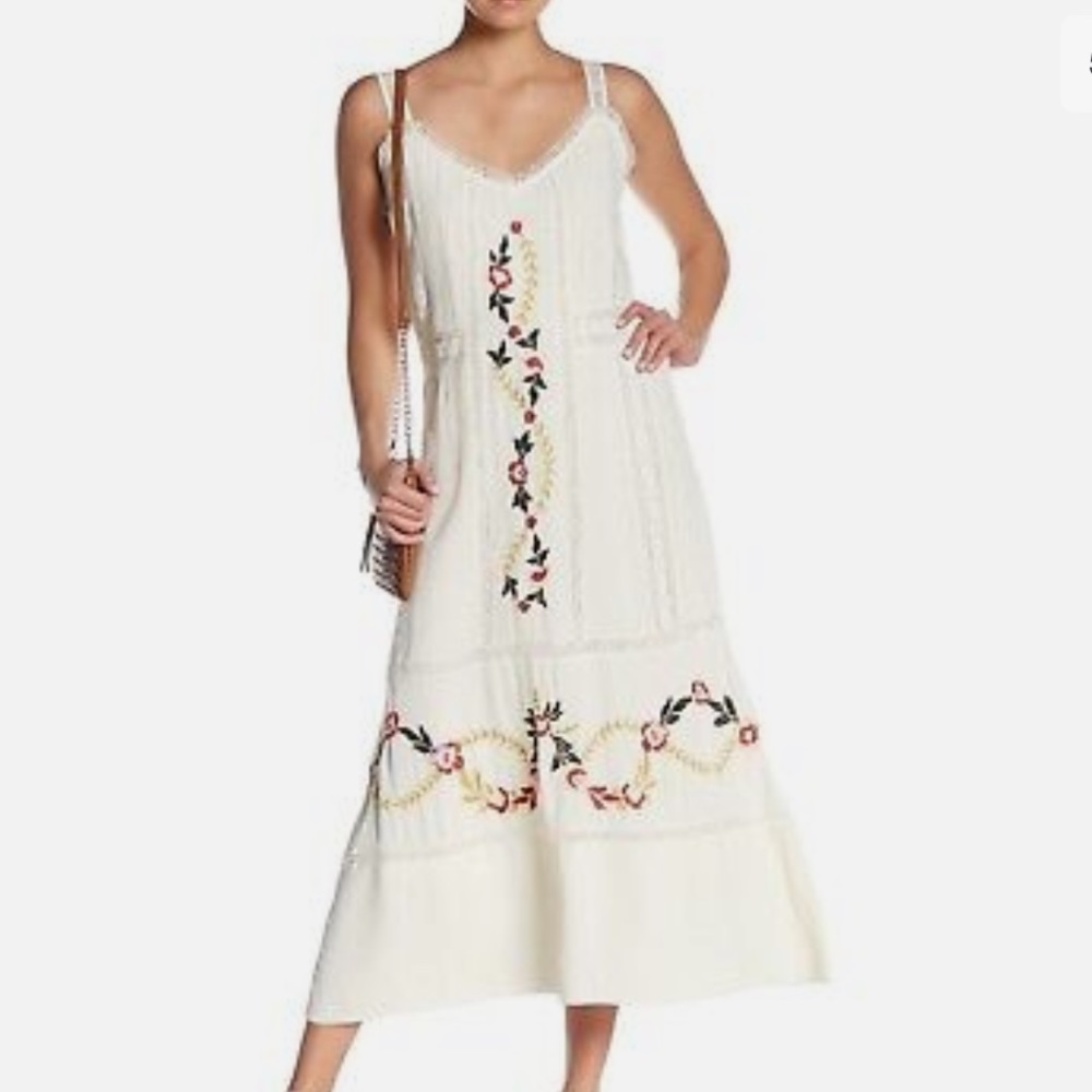 Nanette Lepore Floral Lace Embroidered Dress Size 6 Like New